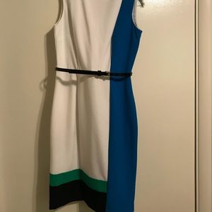 Calvin Klein white ,black,blue,green Dress